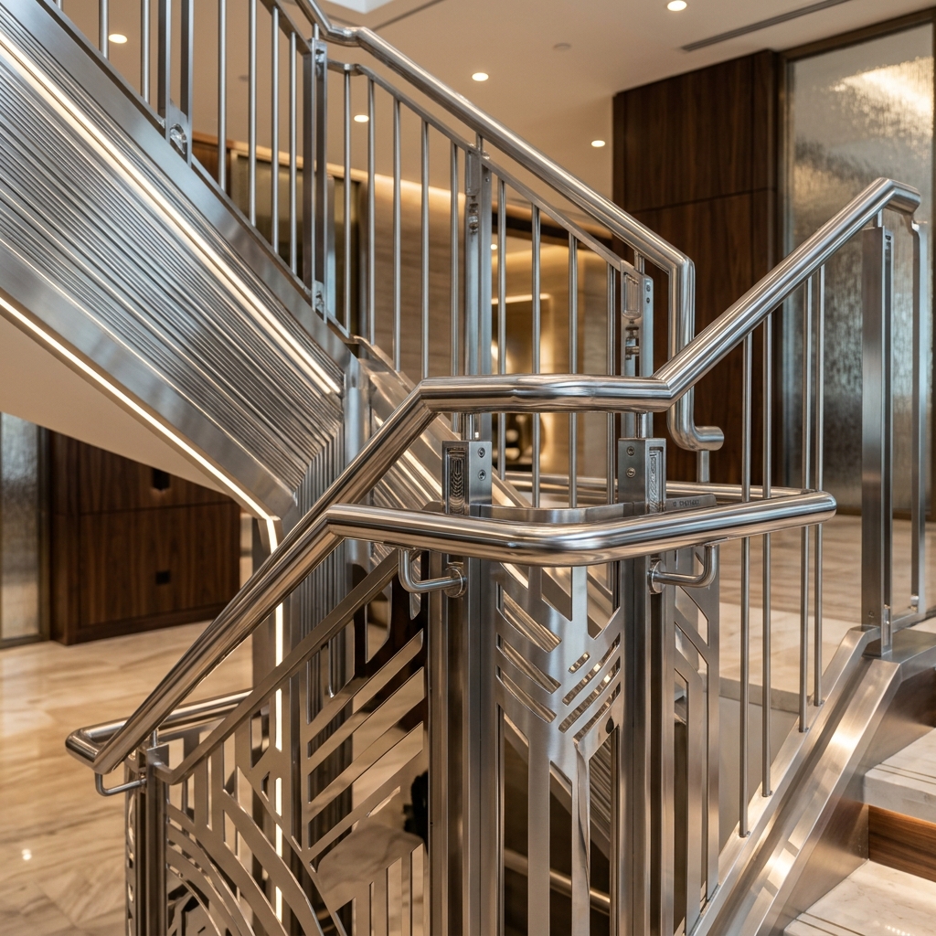 Stainless steel railing fabrication